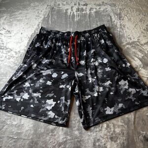 AND1 Men's 2XL Athletic Basketball Shorts Camo Drawstring Pockets Activewear